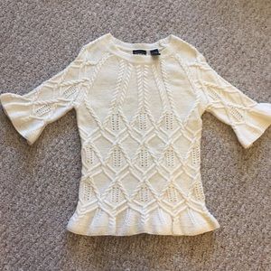 Creme cable knit sweater. NWOT